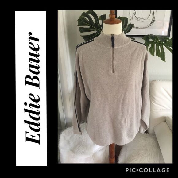 Eddie Bauer Half Zip Sweater L - Picture 1 of 8
